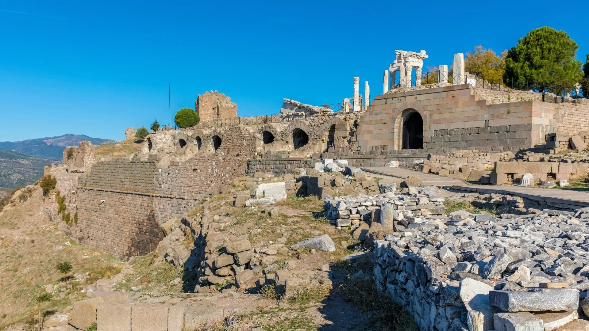 View of Ruins in Pergamon Ancient City
