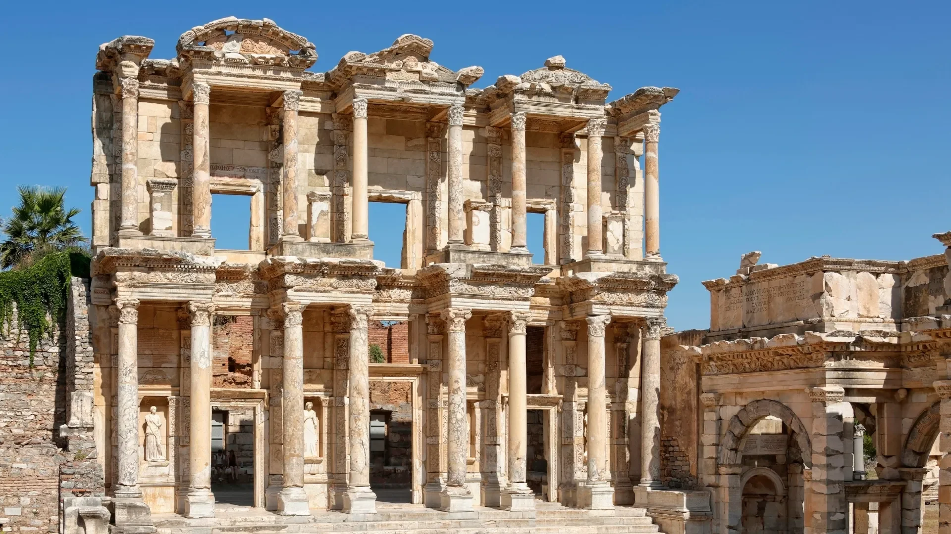 Grand and Famous Celsus Library in Ephesus Ancient City