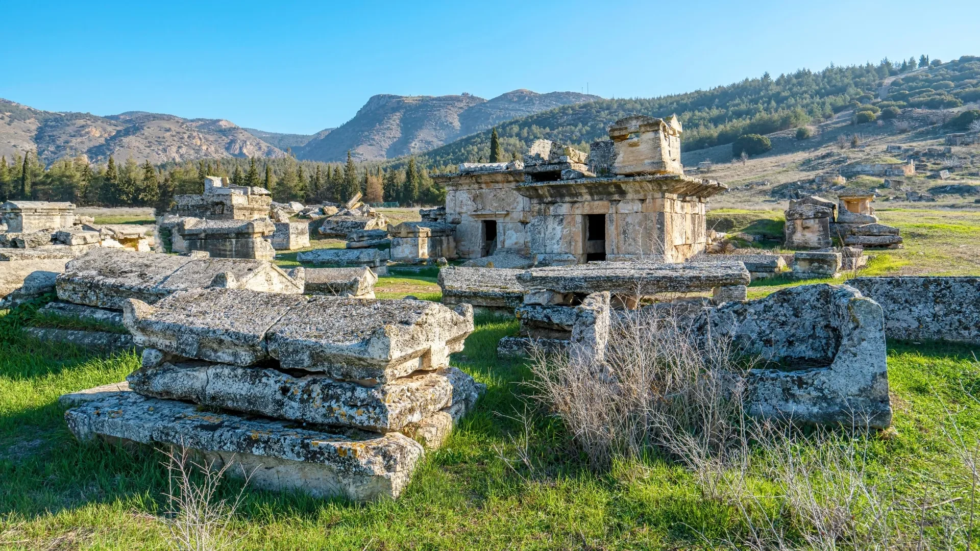Necropolis in Pamukkale / Hierapolis Ancient City Visit from Kusadasi Port