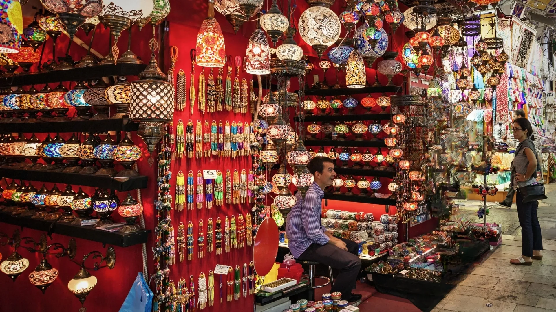 Famous Grand Bazaar of Istanbul Old City, Beautiful Handicrafts