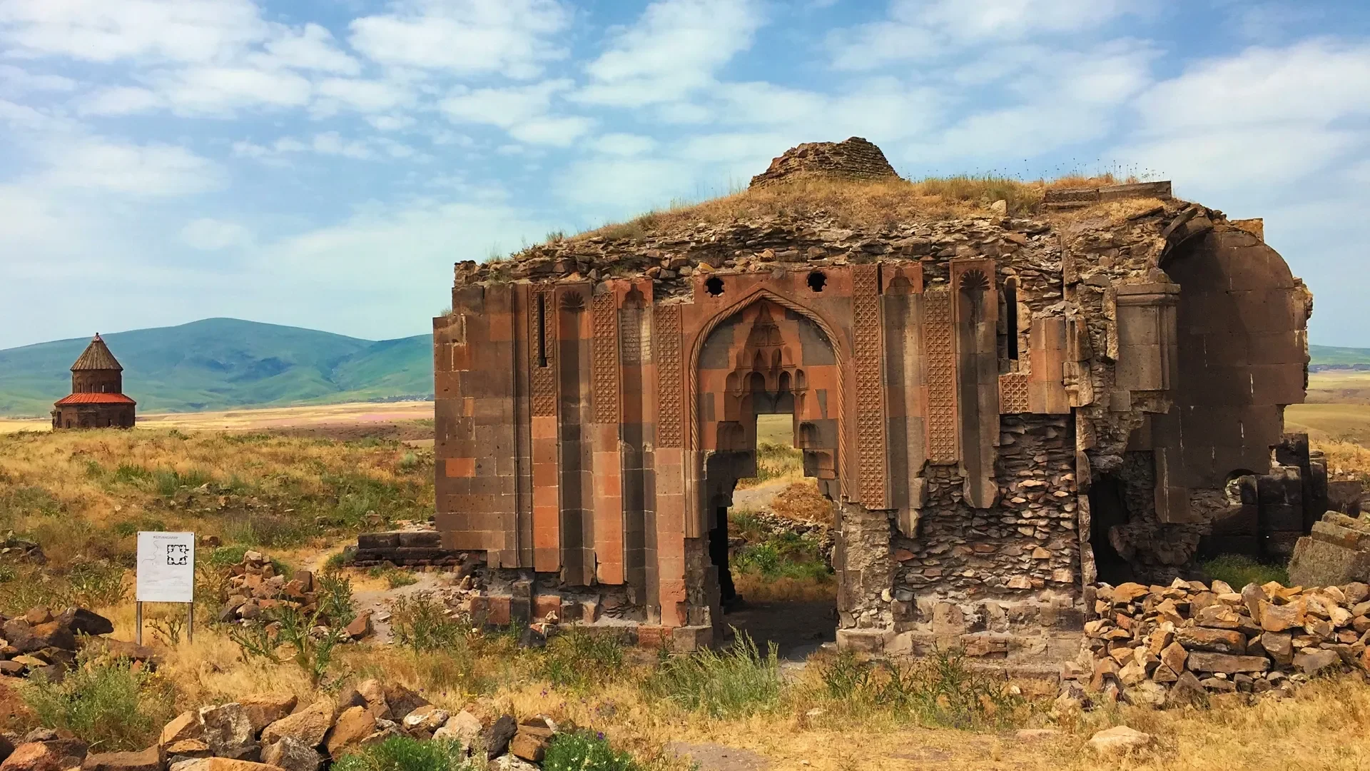 Kars Ani Ruins and Pictorial Church in the Background