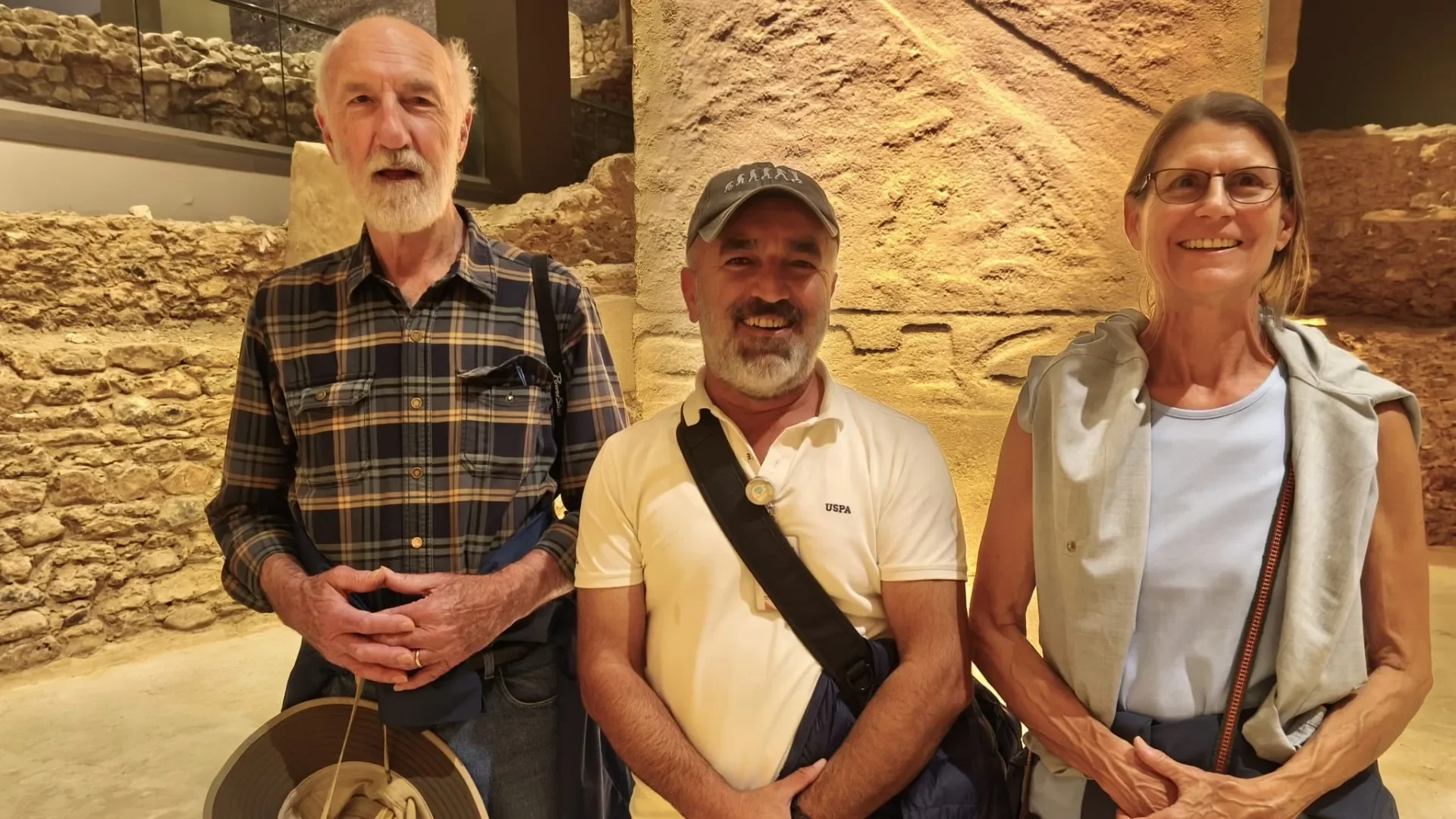 Couple on the Gobeklitepe Tour with Their Local Guide