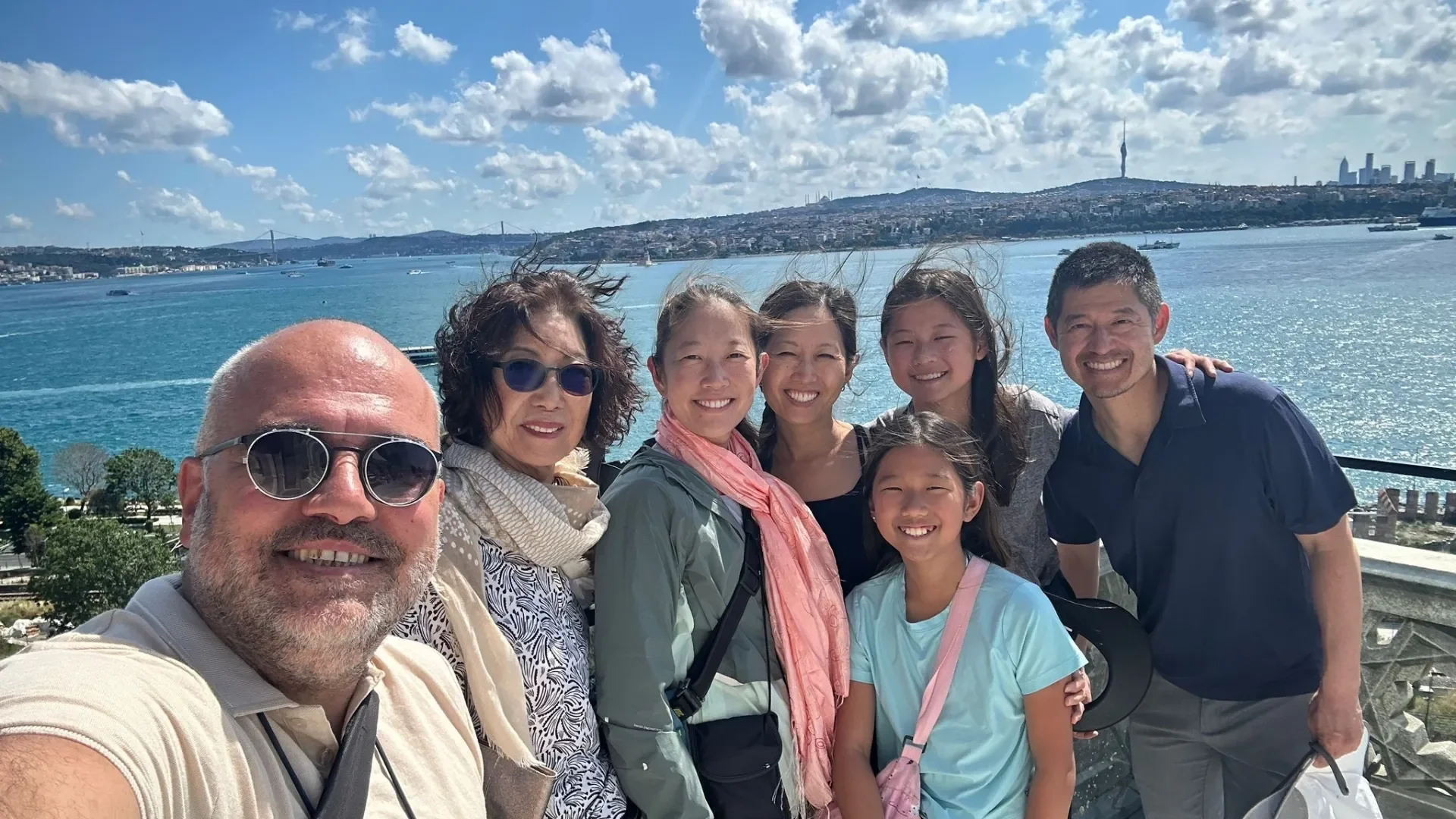Small group Istanbul sightseeing tour with panoramic Bosphorus views during a guided Turkey travel experience.