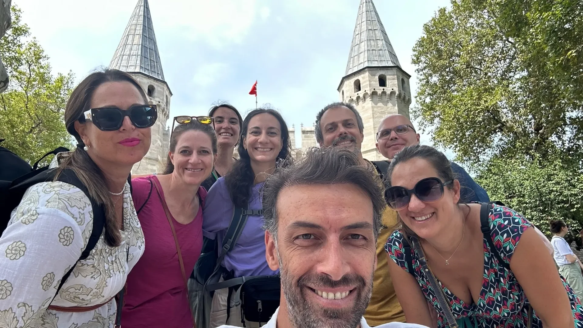 Travelers enjoying a guided Topkapi Palace visit during a small group Turkey tour in Istanbul.