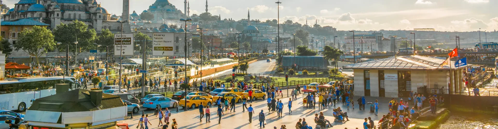 Colorful Eminonu square, Istanbul