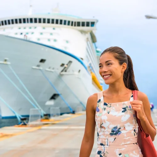 Private cruise guests exploring a Turkish destination with a local licensed guide