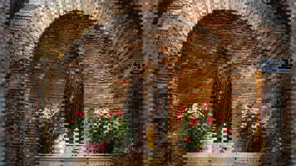 Interior of Virgin Mary House in Ephesus, Kusadasi Izmir