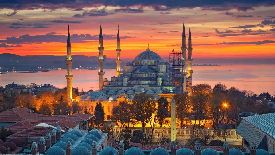 Beautiful historic mosque view representing Istanbul's rich culture