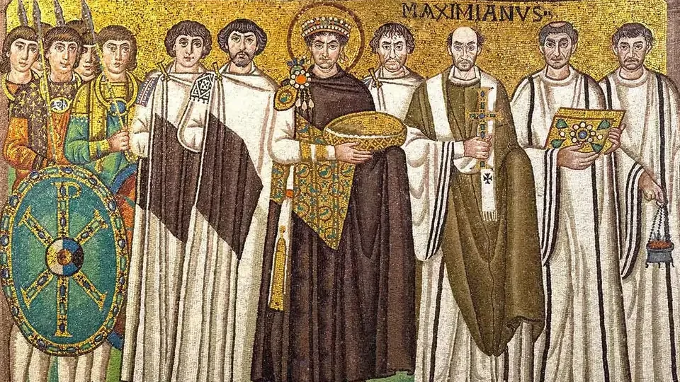 Justinian I Mosaic detail from Hagia Sophia